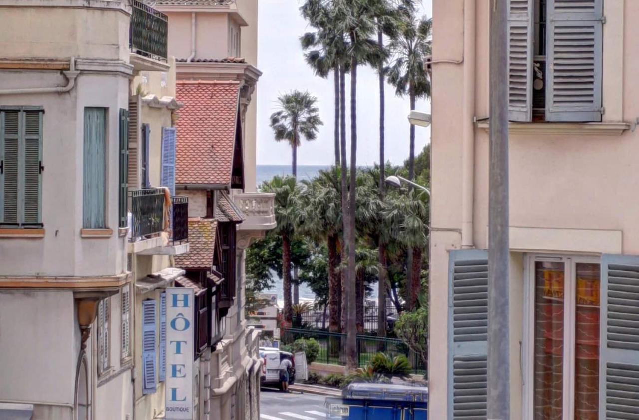 Cannes Plage 2Mn/45M2/Vue Mer/Inernet/Clim/Parking Prive Luaran gambar